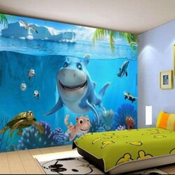 Aquarium Wallpaper Design Wallpaper Service Mumbai by Mural Art