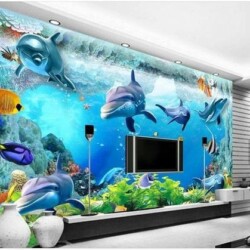 Aquarium Wallpaper Design Wallpaper Service Mumbai by Mural Art