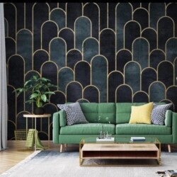 Metallic Wallpaper Design Wallpaper Service Mumbai by Mural Art