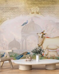 Pichwai Wallpaper Dealer Mumbai Pichwai Wallpaper for Mandir and Pooja Room by Mural Art Pichwai Wallpaper Dealer Mumbai Pichwai Wallpaper for Mandir and Pooja Room by Mural Art