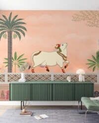 Pichwai Wallpaper Dealer Mumbai Pichwai Wallpaper for Mandir and Pooja Room by Mural Art Pichwai Wallpaper Dealer Mumbai Pichwai Wallpaper for Mandir and Pooja Room by Mural Art